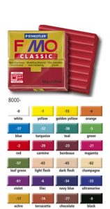 24 couleurs de base pour la pâte Fimo CLASSIC