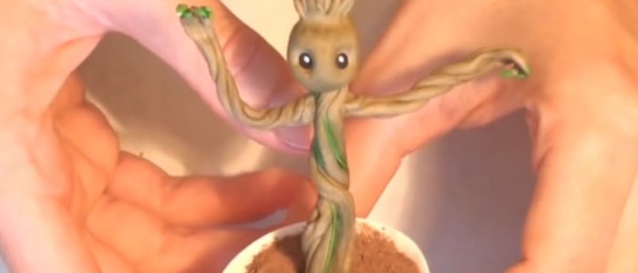 Tuto Fimo bébé Groot : faire un bébé Groot en pâte Fimo