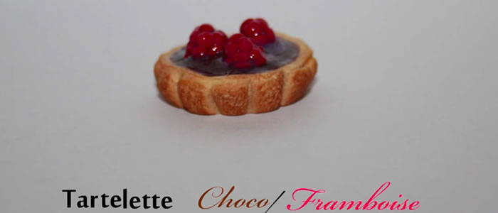 Tuto Fimo tartelette chocolat et framboise – Faire une tartelette chocolat et framboise en pâte Fimo