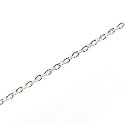 5 chaînes de métal argenté de 1m x 2mm pour bijoux Fimo