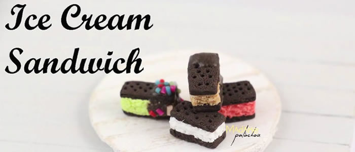 Tuto Fimo Ice Cream sandwich – Faire un Ice Cream sandwich en pâte Fimo