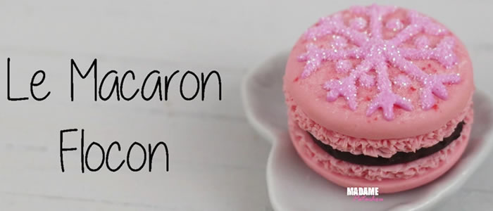 Tuto Fimo macaron avec flocon – Faire un macaron avec flocon en pâte Fimo