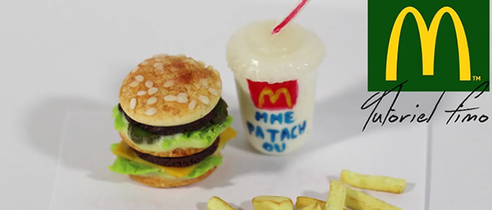 Tuto Fimo Mc Donald’s – Faire un menu Mac Do en pâte Fimo