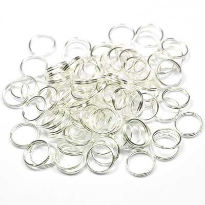 Lot 100 anneaux doubles 10 mm x 0.7 mm pour bijoux Fimo