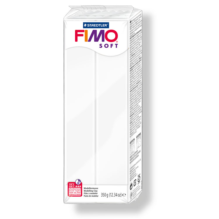 1 PAIN PATE FIMO KIDS BLANC A PAILLETTE 42gr REF 8030-052