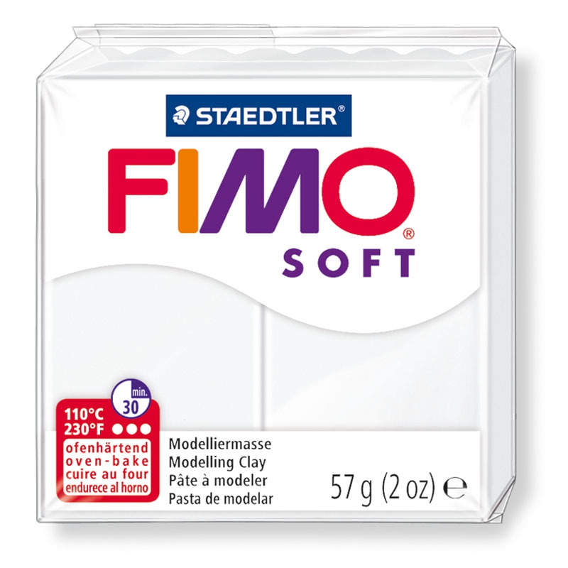 Pain de pâte Fimo Soft 57g Blanc n°0