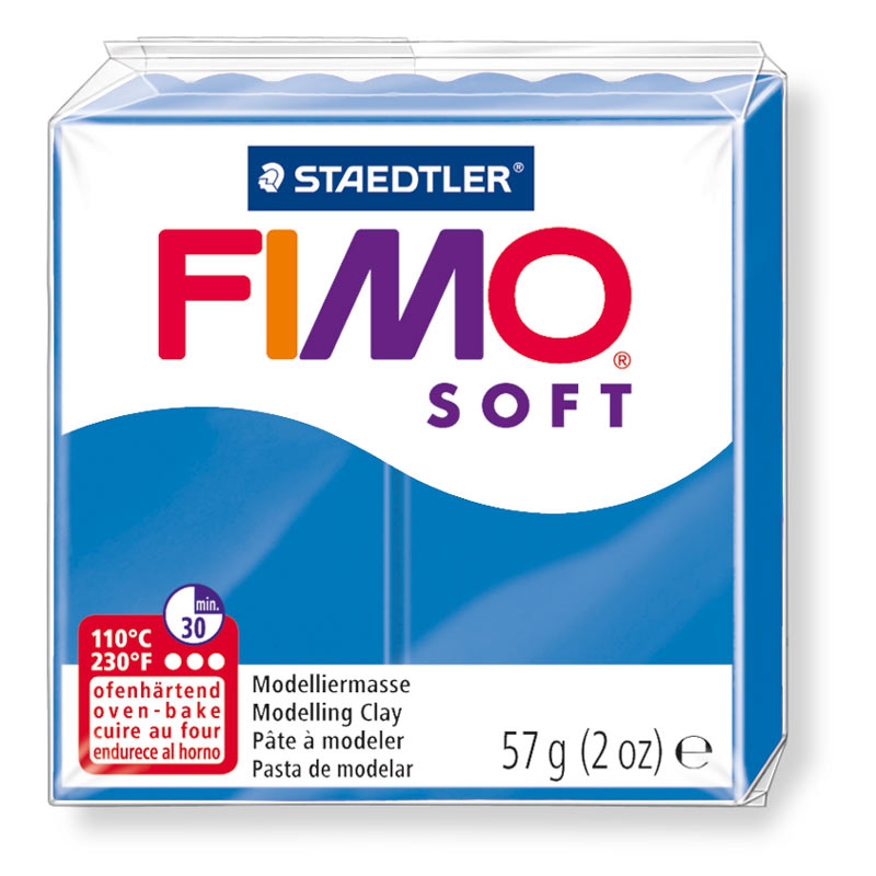 Pain de pâte Fimo Soft 57g Bleu Pacifique n°37