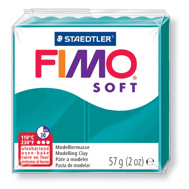 Pain de pâte Fimo Soft 57g Bleu Petrole n°36