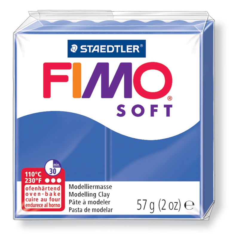 Pain de pâte Fimo Soft 57g Bleu Vif n°33