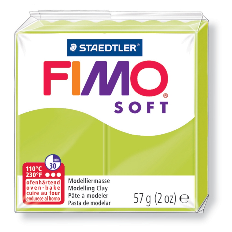 Pain de pâte Fimo Soft 57g Vert Citron Vert n°52