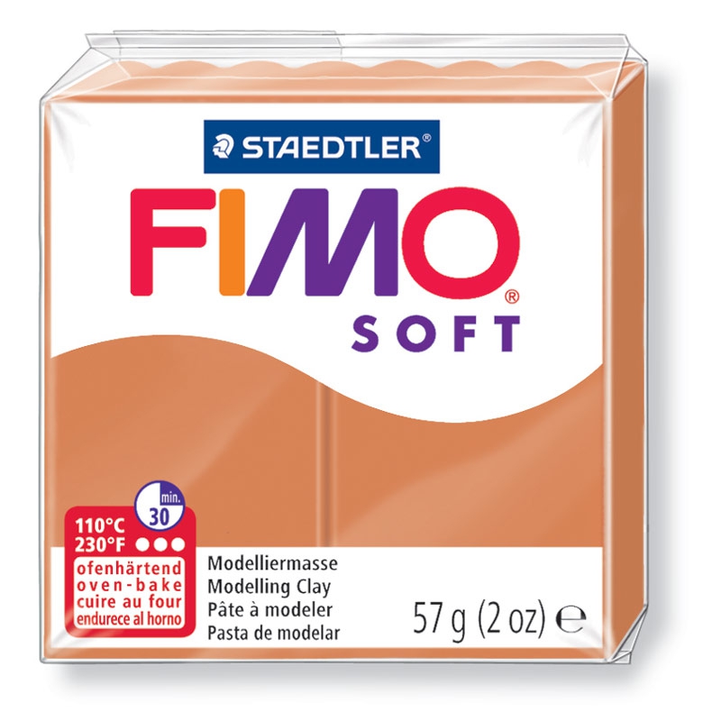 Pain de pâte Fimo Soft 57g Cognac n°76