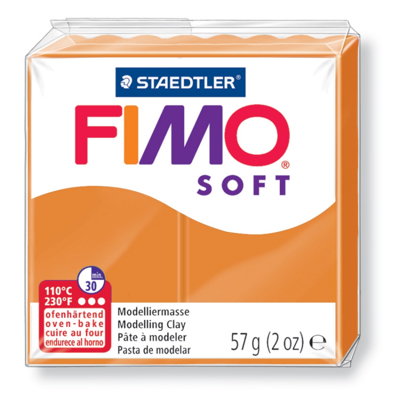 Pain de pâte Fimo Soft 57g Orange Clair n°41