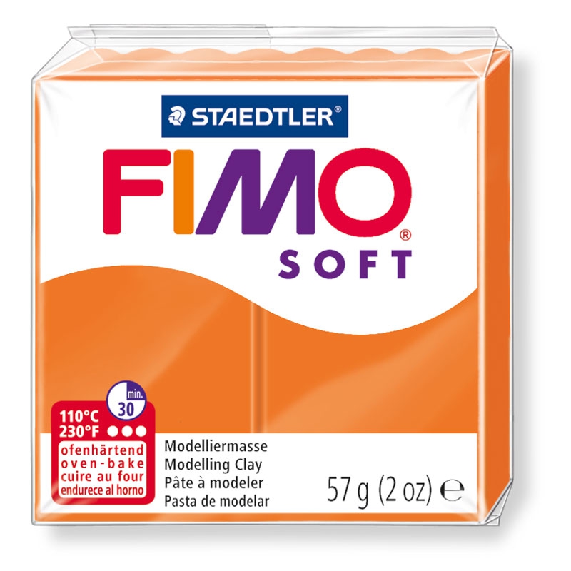 Pain de pâte Fimo Soft 57g Orange Mandarine n°42