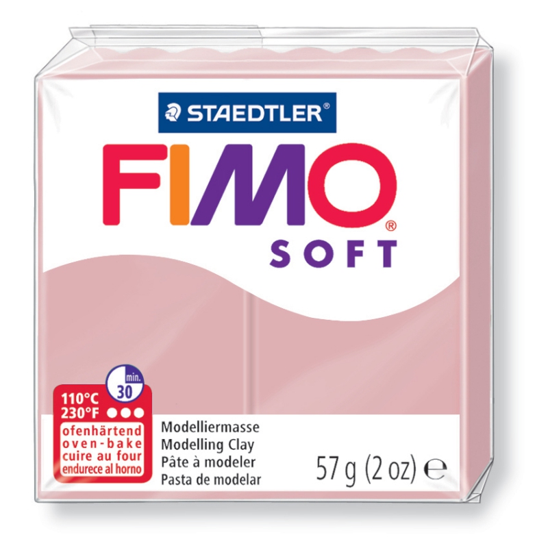 Pain de pâte Fimo Soft 57g Rose Tendre n°21