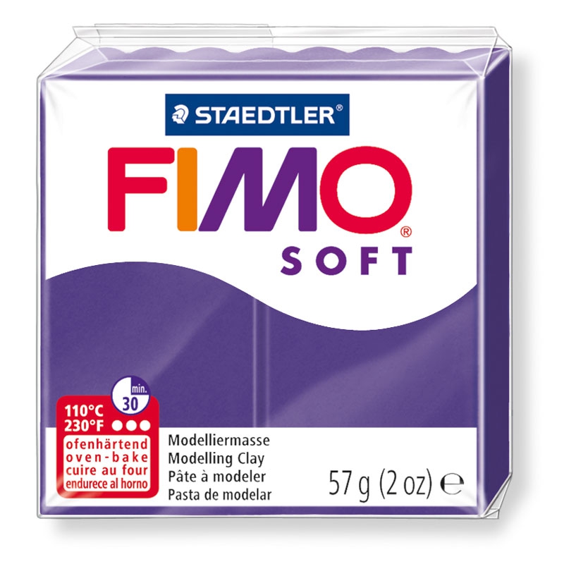 Pain de pâte Fimo Soft 57g Violet Prune n°63